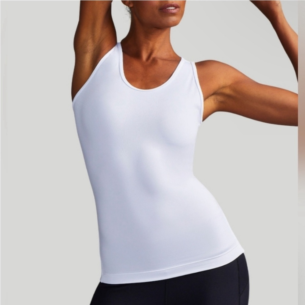 NWT TOMMIE COPPER Lower Back Support Tank White $74.50